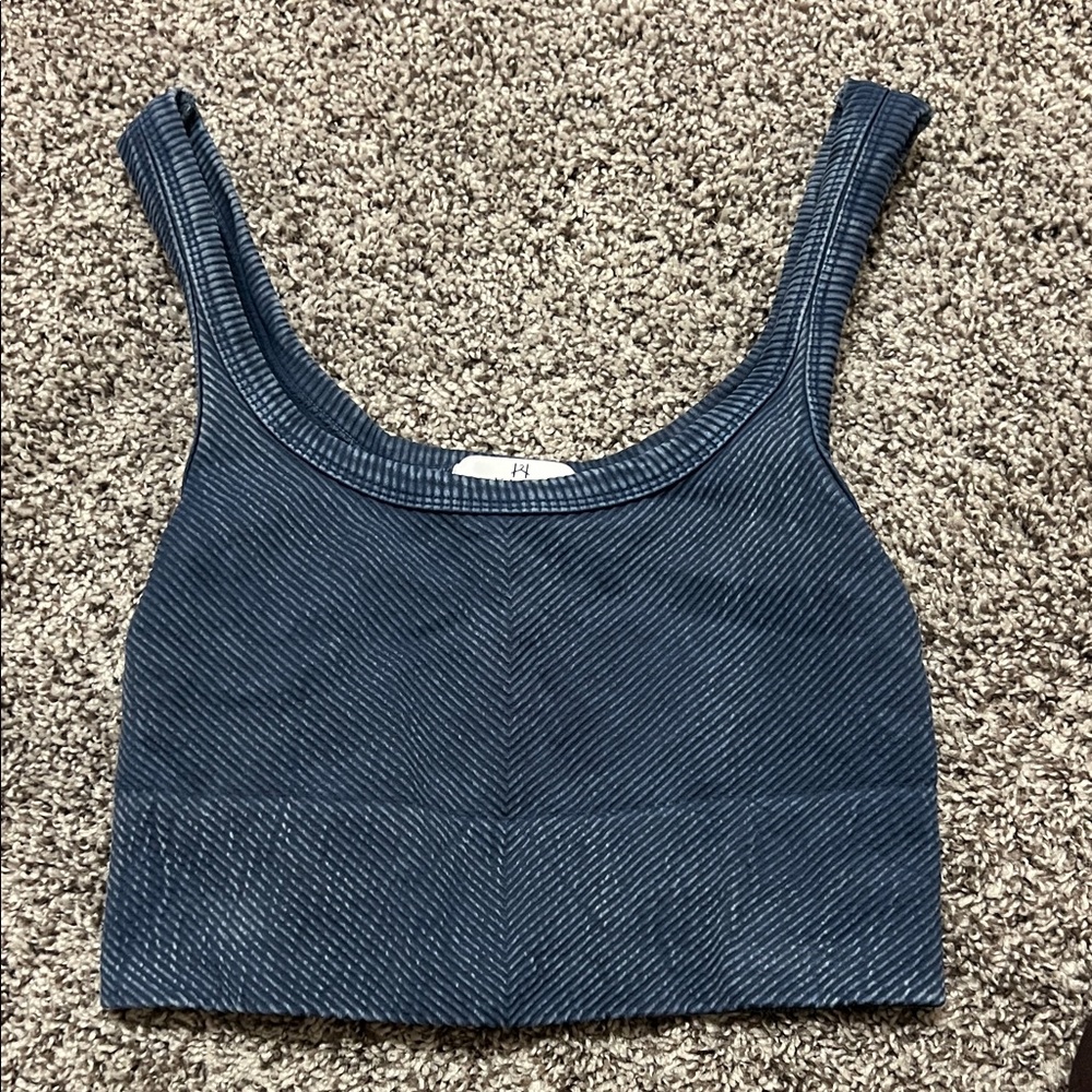Blue Crop Women's Top